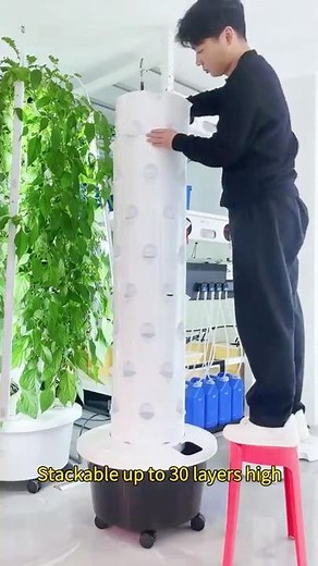 Lyine 6P10 Aeroponic Tower | Scalable Solution for Commercial Vertical Farming!#soillessfarming