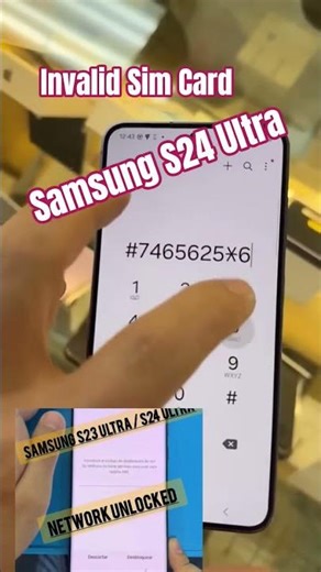 Samsung Invalid Sim Card S24 Ultra #s24ultra #invalidsim Network Unlock #samsung