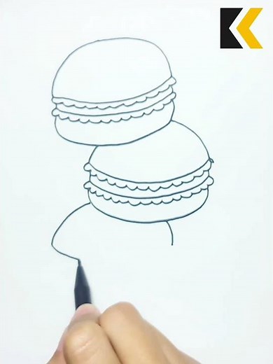 How To Draw Some Macarons Easily #food #macaron #macarons