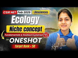 Ecology : Niche Concept I Types I Habitat I CSIR NET Lifesciences @BotanyInsider