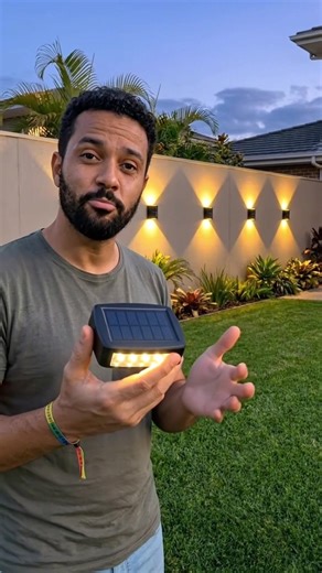 Kit Arandela Solar LED de Parede Externa com 2 Focos À Prova D'água