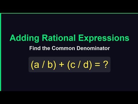How to Add Rational Expressions with Common Denominators | Algebra Basics