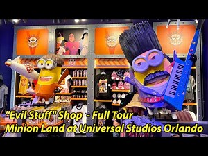 Villain-Con Evil Stuff Minions Gift Shop at Universal Orlando - Full Store Tour w/Merchandise & More