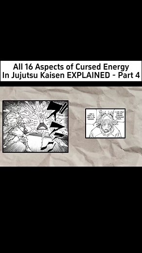 All 16 Aspects of Cursed Energy In Jujutsu Kaisen Explained - Part 4 #jujutsukaisen #jjk #gojousatoru #sukuna #itadoriyuuji #anime #foryoupage #fyp
