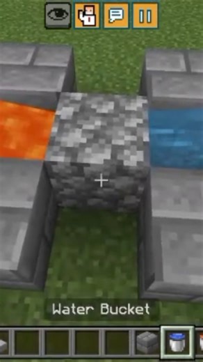 Minecraft how to make a cobblestone generator#⛏️