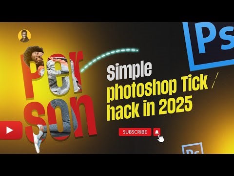 Photoshop tutorial 2025: learn simple Photoshop text effect trick for beginners.