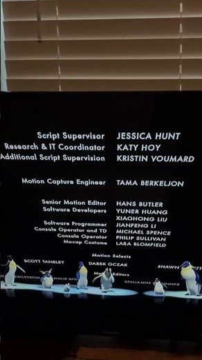 Happy Feet end credits timelapse