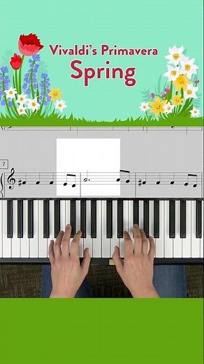 La Primavera (Spring) Vivaldi - Piano Tutorial #short