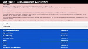 150  Questions to Assess the Health of your SaaS product
