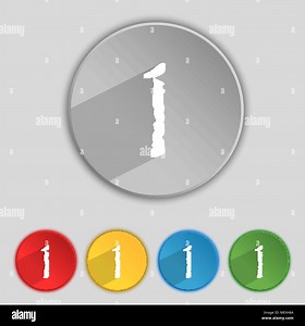 First place award sign. Winner symbol. Step one. Set of coloured buttons. Vector illustration Stock Vector Image & Art - Alamy