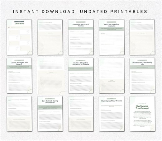 ADHD Trauma Tree Worksheet, Emotional Healing, Self-reflection (PDF Download) - Etsy