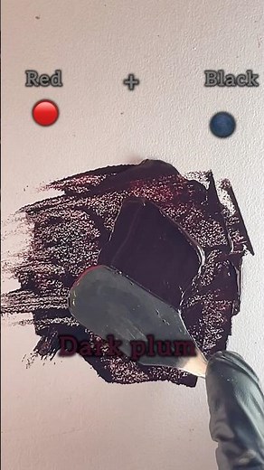 Red + Black = Stunning Dark Plum | Color Mixing Magic! #asmr #colormixing