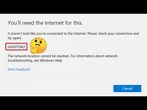 How to fix error 0x800704cf on Windows 10