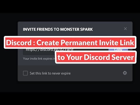 Discord : Create Permanent Invite Link to Your Discord Server