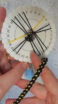 Kumihimo Easy Lovely Tutorial Bracelet w Yellow Dots