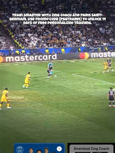 Use Train smarter with Zing Coach and Paris Saint-Germain caption, tag Zing Coach account #fypviralシ #viralvideo #clipster #zing_fitnesscoach @zing_fitnesscoach @clipstergg