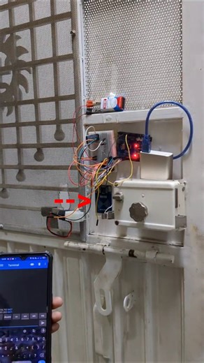 i don't need to ring the bell any more! A 4 digit password on my phone opens the door for me #diy