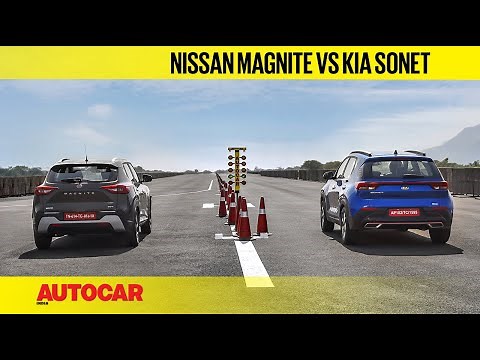 Drag Race: Nissan Magnite vs Kia Sonet - CVT takes on DCT | Autocar India