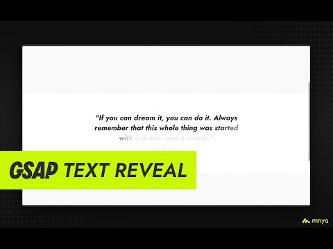 Mriya Studio GSAP Text Reveal