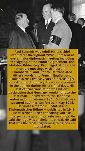 The Interpreter Who Translated Hitler's Last Conversation