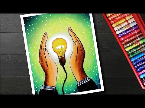 How to draw save energy save electricity and save environment drawing