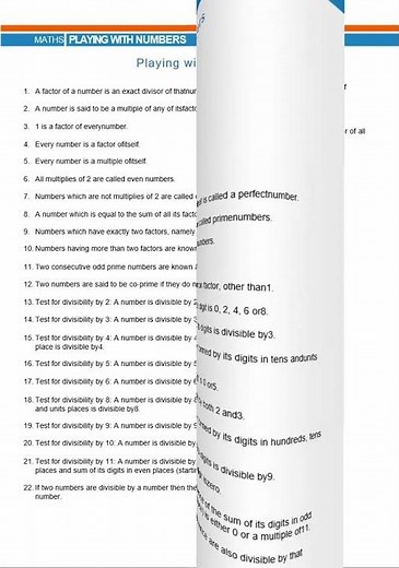 CBSE Grade 6 Mathematics Ch 3 Playing With Numbers Notes