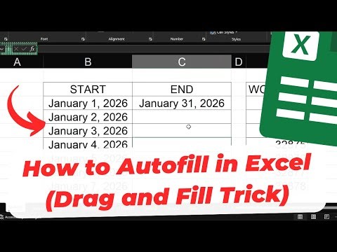 How to Autofill in Excel (Drag and Fill Trick)