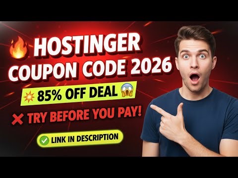 Hostinger Coupon Code 🔥 | 85% OFF Deal 2026 | Try Before You Pay!