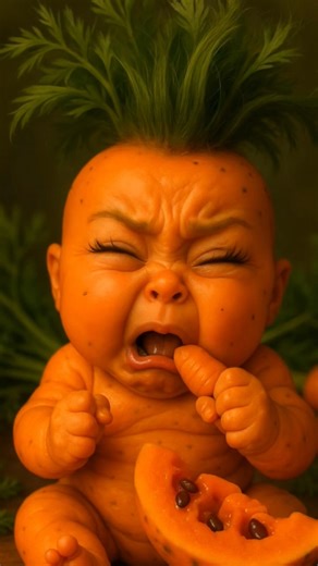 Crying 😭 baby 👶🏻fruit eating fruits #funny #asmr #satisfying #eating