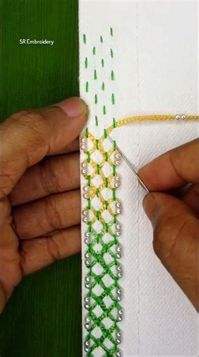 So pretty viral border design hand embroidery✨ #embroidery #design #handembroidery ...