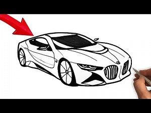 How to Draw a BMW Concept Car - Step-by-Step Easy Drawing Tutorial - Sport Car Drawing 2025