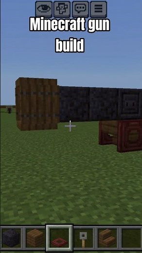Minecraft Gun Build Hack 🔫🔥 | Easy & Cool Build Trick #shots
