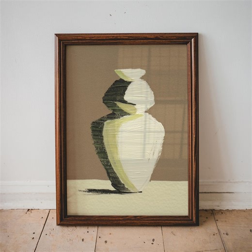 Abstract Still Life Vase Wall Art Minimal Neutral Modern Painting Contemporary Living Room Decor Scandi Style Home Wall Art Printable | 54 - Etsy