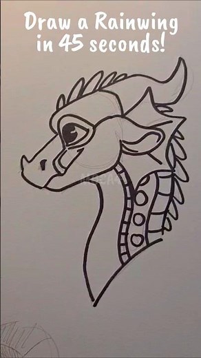 RAINWING DRAWING TUTORIAL! #dragon #tutorial #wof #rainwing #art #drawing