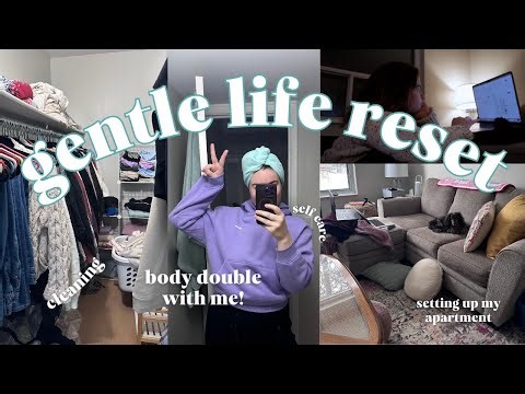 cozy gentle reset 🧹✨ setting up my new space, self care, planning, & journalling