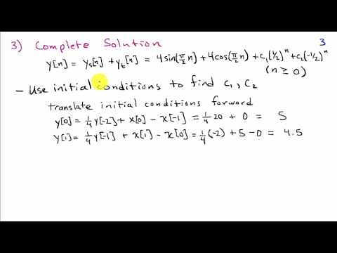 Solving Difference Equations: A Worked Example