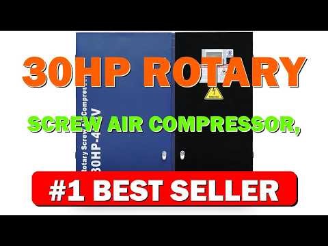 30HP Rotary Screw Air Compressor, 123 CFM @ 125 PSI, 460V 3-Phase - B0GDM1NBYR