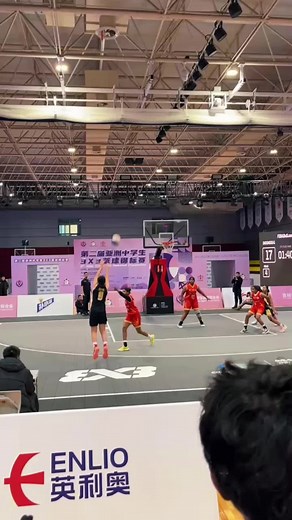 Female Basketball Game Highlights in Red and White Uniforms
