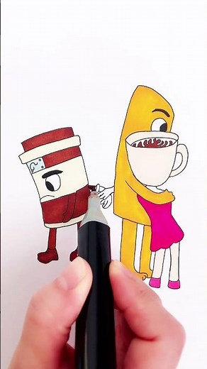 Creative Drawing Animation Love Story❤️Moral Story #diy