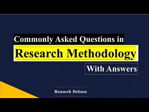 Research Methodology Important Questions and Answers | Oral Defense Questions |Title Defense