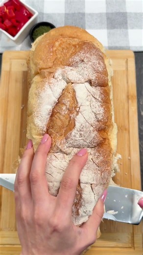 Пълнено хлебче с моцарела и кайма ❤️