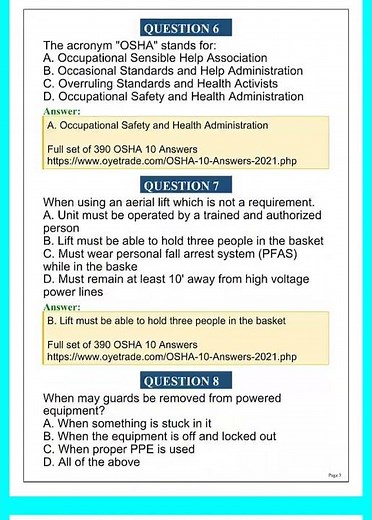 CAL OSHA 10 Construction Practice Test 2026 | 100 Questions & Answers | OSHA 10 Exam Prep