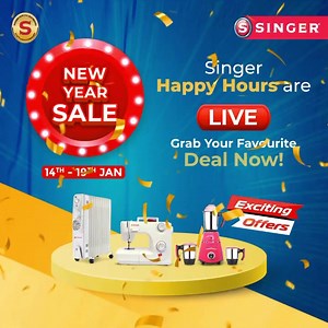 New year, new offers, new joy! Browse through amazing home appliances and enjoy exciting deals with Singer New Year Sale! The sale is LIVE from 14th-19th Jan. Grab upto 60% off* on appliances. Shop online now! *TnC Apply #SingerIndia #Singer #SingerAppliances #Appliances #RoomHeater #SewingMachine #WaterHeater #SingerCaresForYou #Winter #Sale #WinterSale #Newyearsale2022 | Singer India