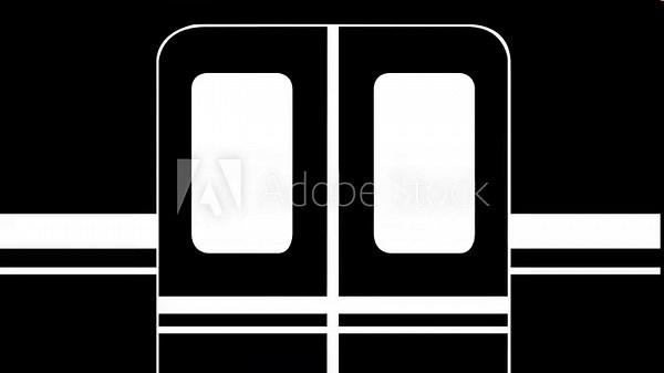 train doors opening and closing animation for transition videos. Looping Video Of Train Doors Opening and Closing. entrance door gate of the subway platform station while train commuter approaching.
