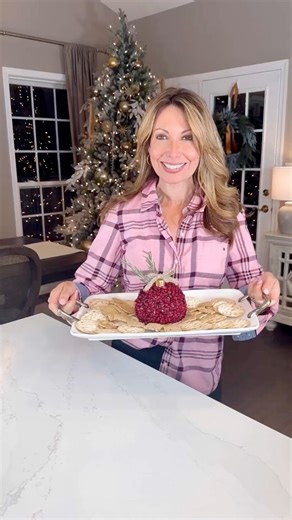40K views · 607 reactions | Pomegranate Christmas Cheese Ball...
