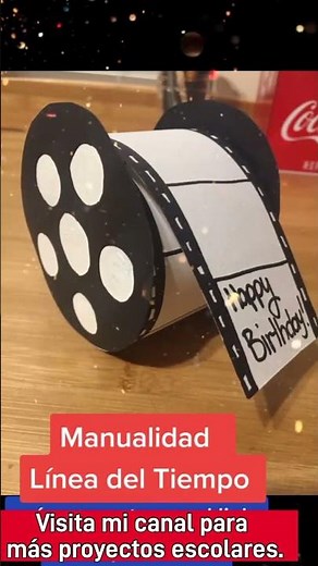 Maqueta Cámara de video antigua proyecto escolar línea del tiempo.