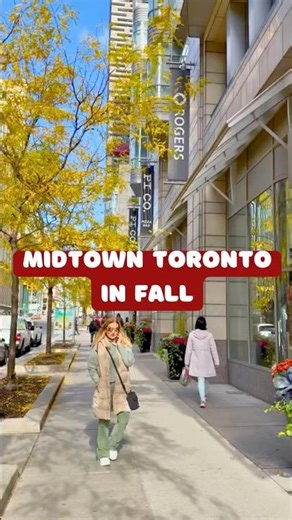 Toronto Fall Walk – Midtown Moments🍂 #toronto #viralshorts