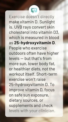 Does exercise raise vitamin D levels?