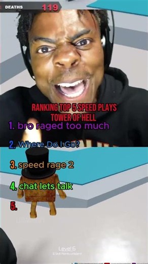 IShowSpeed Losing His Mind in Tower of Hell #ishowspeed
