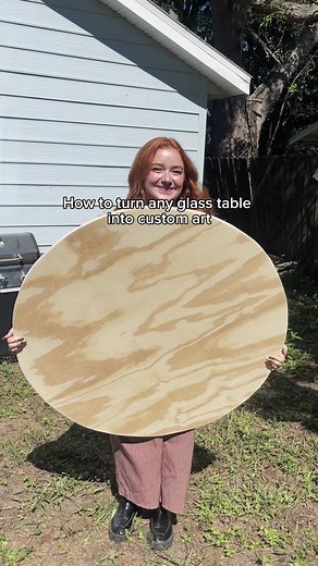 How to turn a glass table into a work of art #diyhomedecor #diyfurniture #puzzletok